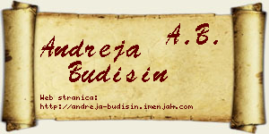 Andreja Budišin vizit kartica